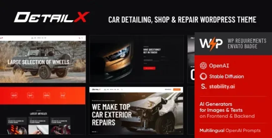 DetailX v1.10.0 - Car Detailing, Shop &amp; Repair Theme
