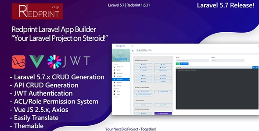 Redprint v1.6.32 - Laravel App Builder CRUD Generator Plus - nulled