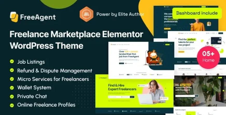 FreeAgent - Freelance Marketplace Elementor WordPress Theme v2.1.2