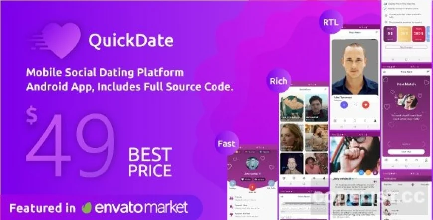 QuickDate Android v1.6.1  - Mobile Social Dating Platform Application
