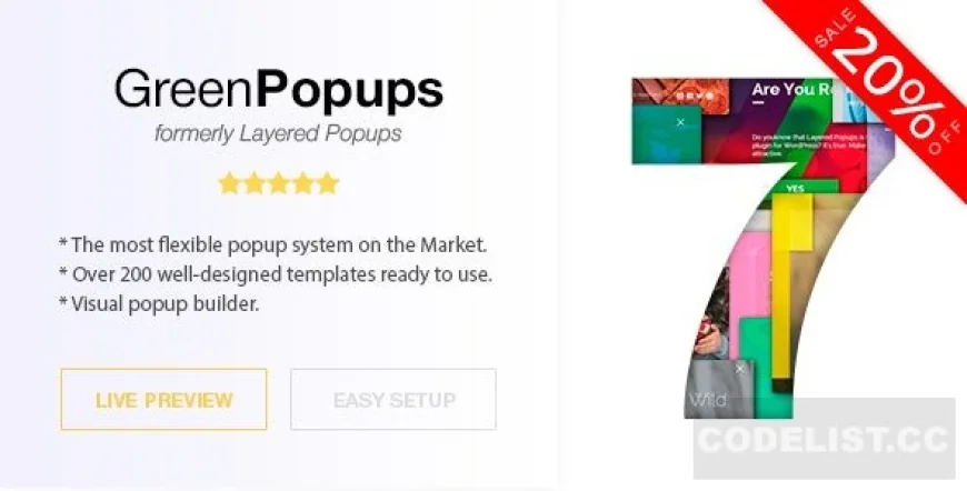 Green Popups (formerly Layered Popups) v7.5.1 - Popup Plugin for WordPress