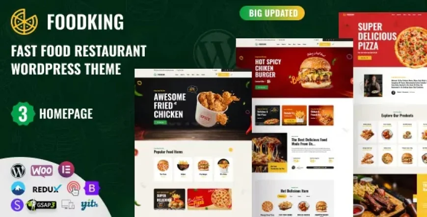 Foodking - Fast Food Restaurant WordPress Theme v1.1