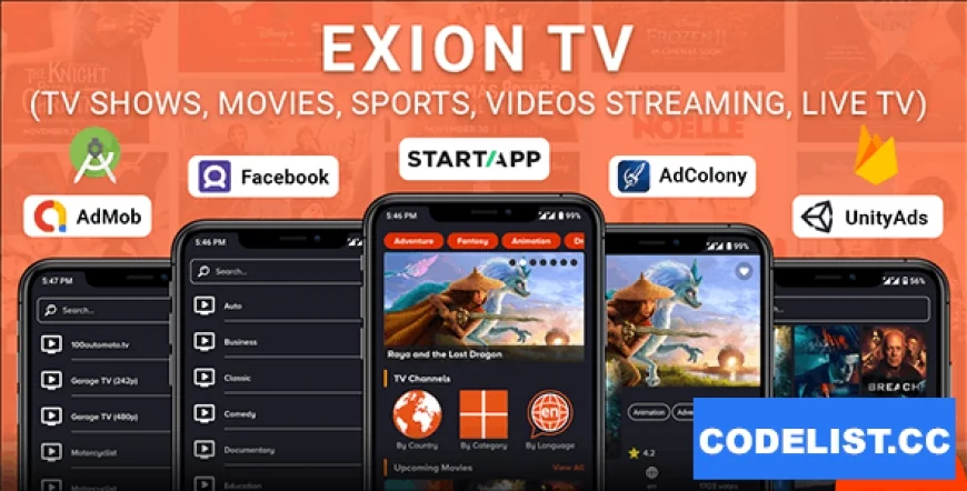 Exion TV v2.0 - Watch Live TV with Movies (Live Streaming, IPTV, Shows, Series)