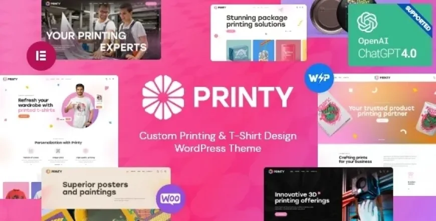 Printy - Custom Printing &amp; T-Shirt Design WordPress Theme v1.3