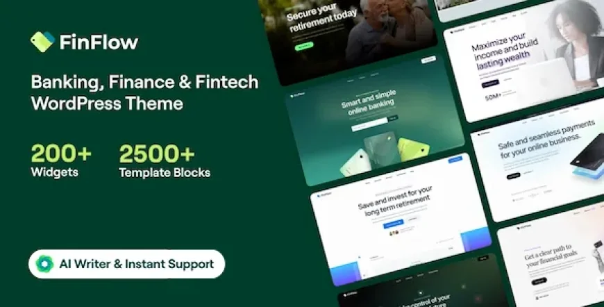 FinFlow - Banking, Finance &amp; Fintech WordPress Theme v2.1.1