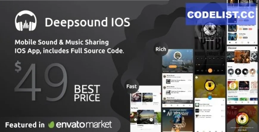 DeepSound IOS v1.2.9 - Mobile Sound &amp; Music Sharing Platform Mobile IOS Application