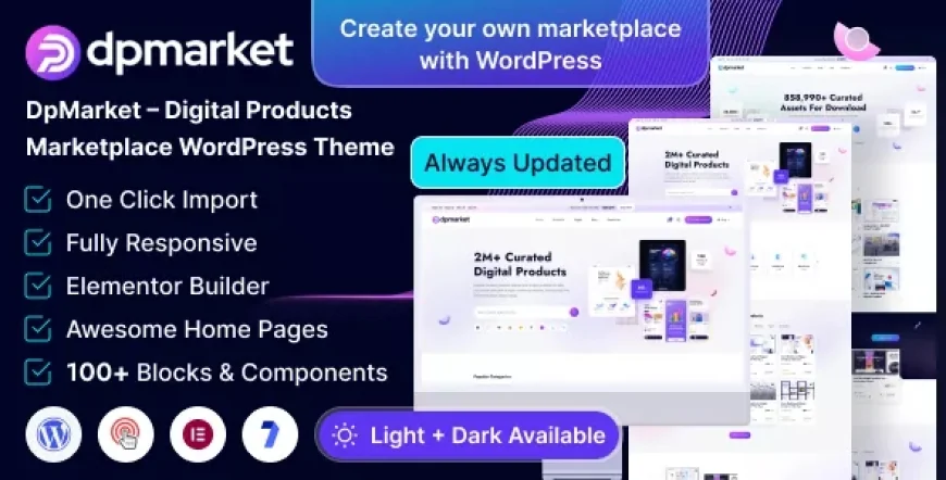 DpMarket - Digital Marketplace Multi-Vendor WooCommerce Theme Multipurpose v1.0.1