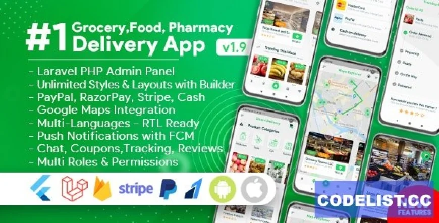 Grocery, Food, Pharmacy, Store Delivery Mobile App with Admin Panel v1.9.0