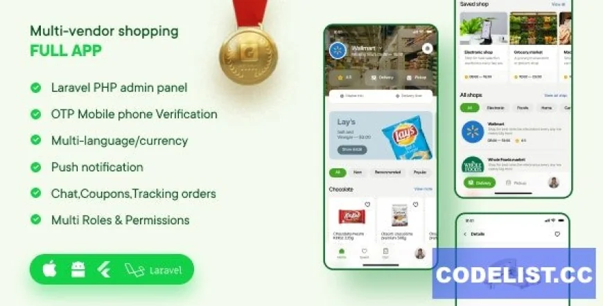 Sundaymart v1.0 - Multi Vendor Flutter + PHP Laravel Admin Panel