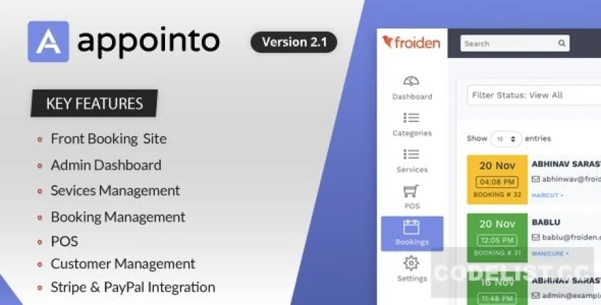 Appointo v2.2.3 - Booking Management System - nulled