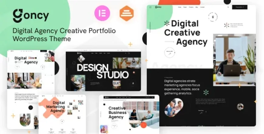 Goncy - Digital Agency &amp; Creative Portfolio WordPress Elementor Theme v1.0.2