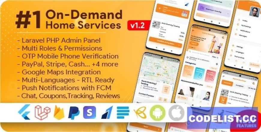 On-Demand Home Services, Business Listing, Handyman Booking with Admin Panel v1.2.2 - nulled